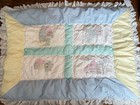 Vintage Beatrix Potter Peter Rabbit Baby Crib Comforter Eyelet Trim Quiltex Usa