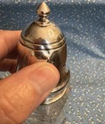 Vintage English London Sterling Silver   Pattern Glass Muffineer Sugar Shaker