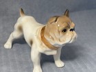 Lenwile Ardalt Bulldog Porcelain Figurine Brown White  Japan