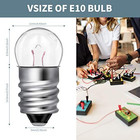 Honoson 20 Pcs Miniature Screw Tiny Light Bulbs Replacement E10  1 5v  0 3a