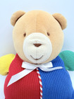 Eden Stuffed Plush Primary Colors Vintage Thermal Waffle Weave Teddy Bear 11  
