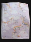 Vtg Unicorn Castle Gift Wrapping Paper Rainbow Forget Me Not American Greetings