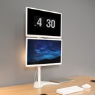 Vivo White Dual Lcd Monitor Vertical Stand Mount  Fits 2 Ultrawides Up To 34 