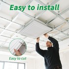 Art3d Pvc Drop Ceiling Tiles glue Up Plastic Wall Panel 24x24in 48 Sq ft  12pcs 