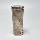 1870 French  Silver Memento Mori Skull Long Match Holder Vesta Case Striker