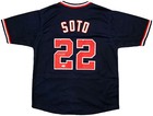 Washington Nationals Juan Soto Autographed Signed Blue Jersey Jsa Stock  207923