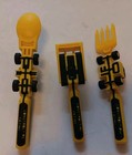 Set Of 3 Constructive Eating Plastic Construction Set Utensils