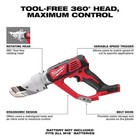 Milwaukee Tool 2637-20 M18 18v 18-gauge Cordless Single Cut Metal Shear  bare