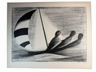 Charles Blackman Balancing The Boat 1967 Signed Lithograph 98 100 Australian Art