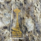 1962 Worlds Fair Space Needle Seattle Washington Acrylic Souvenir Keychain Charm