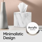 Tissue Box Cover Holder Square Marble Square  