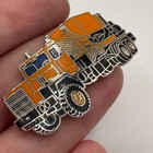 Vintage Pacific Trucks Heavy Duty Orange Truck Enamel Lapel Pin 1980s Style