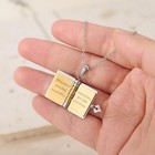 For Daughter - My Incredible Book Necklace  To My Daughter From Mom And Silver