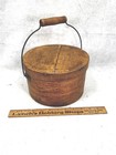 Antique Pantry Box With Handle 9 X 5 5 High Bent Wood Natural Original 1800s