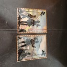 Vintage Pair Convex Silhouette Reverse Paint Pictures  4 X 5 - Traveler
