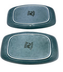 2 Poole Studio Art Pottery Made In England Dolphin Pottery Trays Dish