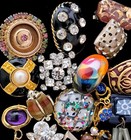 Wow     Vintage Jewelry 80 Pc Rhinestone Clip On Screw Back Single Earring Lot