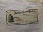 Helena Montana Merchants National Bank Check 1888 Ninth  New York W  Vignette