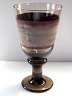 Vintage Libbey Sango Nova Wine Glass Set Of 4 Stemmed Water Goblet Brown 7 