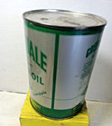 Greendale  Motor Oil  Metal Can Quart Vintage Gas Oil Advertising Empty Chicago