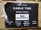 Bulk Lot  10 Packs 500 Ties  32    Heavy Duty 175 Lb Uv Black Nylon Zip Cable Ties