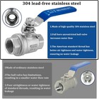 Wantmatch 3 4  Female Npt Ball Valve 304 Stainless Steel Full Port Ball Valve He