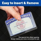 8x Id Card Holder Badge Clear Reusable Soft Waterproof Office Vertical Id Case
