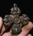 6cm Old Tibet Bronze Buddhism Phurba Dagger Faqi Statue Amulet Pendant Statue