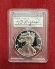 1998-p Proof Silver Eagle Pcgs Pr70 Dcam T d  Rogers Signed 1 Oz  1
