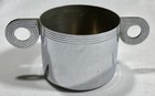 Vtg Art Deco Chrome On Copper Small Container Sugar Bowl