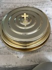 Artistic Churchware Gold-toned Communion Set  Cross Lid  Cup   Bread Trays  Bag