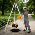 180kg 397lbs Heavy Duty Rescue Tripod Kit Confined Space Rescue Towing Tripod