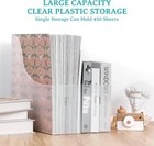 Jutom 6 Pcs Paper Holder Scrapbook Paper Organizer - 12x12 Inch Vertical Paper S