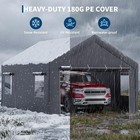 Outdoor Grey Carport 12 x20  Heavy Duty Canopy Shed Portable Garage Party Tent