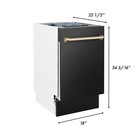 18  Zline Autograph Ed  Top Control Dishwasher Black Stainless Dwvz-bs-18-g
