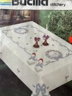 Bucilla Vintage  Cross Stitch Kit  country Wreath  new Sealed 60x90 Oblong Cloth
