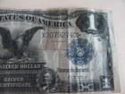 Series Of 1899 Black Eagle  1 Blue Seal Silver Certificate-circulated   Folds  1