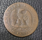 1862 France 5 Centimes Coin