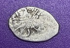 Russia Michael I Silver Wire Kopek 1613-1645 Ad Hammered Medieval Coin