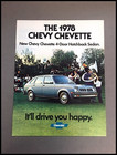 1978 Chevrolet Chevy Chevette Vintage Car Sales Brochure Catalog Set
