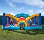 Kids Rainbow Xl Inflatable Bounce House Jumper Bouncer With Slide And Blower new