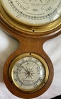 Barometer Swift   Anderson Mahogany Wood   Brass Vintage Weather Station