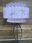 Mid Century Vintage Style Tapered 3 Tier Fiberglass Lamp Shade Modern Pink