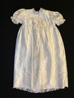 Vguc Phyllis Baby Wear Ivory Satin 2-piece Christening Gown Baptism Made In Usa