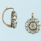 2ct Round Cut Womens Leverback Earrings Lab Grown Diamond 14k Yellow Gold Plated