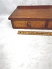 Antique Dresser Box 2 Drawers Wood Birds Eye Maple Fronts 15x8x3 Dovetails 1800