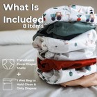 Cloth Diaper Cover  Reusable Cover With Snap Closure For Flat Or Fitted Inser   