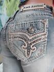 Rock Revival Easy Relaxed Fit Boot  betty jeans Waist Band Size 27 New Notag 169