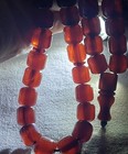 Antique 66 1 Grs Cherry  Amber Bakelite Faturan  Islam Prayer Beads 33 Rosary