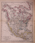 Rare Antique 1829 Map   North America By Samuel Butler   Sidney Hall 8x10